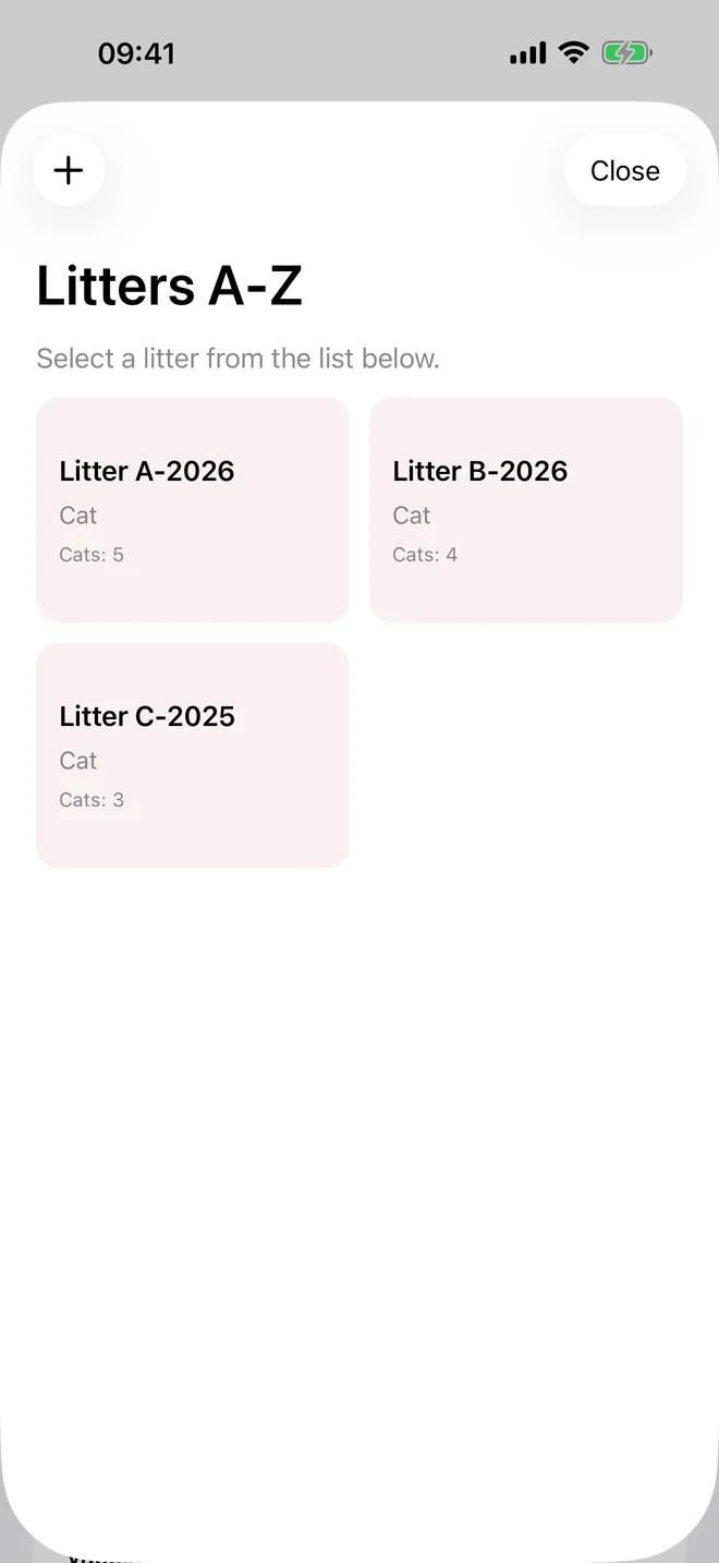 Litters from heat to handover